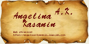 Angelina Kašanin vizit kartica